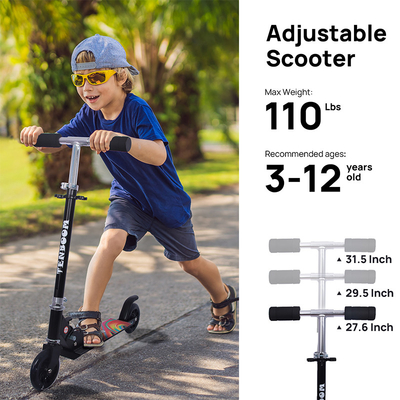 Pre Assembled Two Wheel Aluminum Kick Scooter Quick Folding