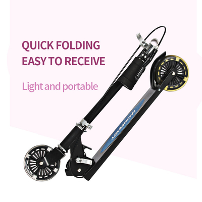 100mm Wheels Two Footed Kick Child Scooter Lightweight Folding Model