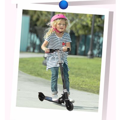 100mm Wheels Two Footed Kick Child Scooter Lightweight Folding Model